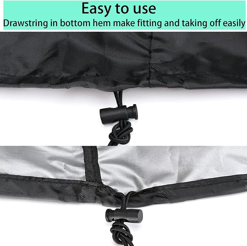 Heyxi 55 Gallon Drum Drawstring Protective Supplies Protections for Raining Day Waterproof Windproof Black - Image 3